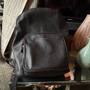 TED BAKER LANISS FAUX LEATHER BACKPACK IN DARK BROWN